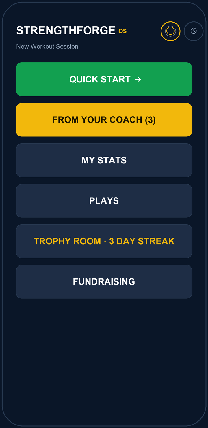 StrengthForge athlete app